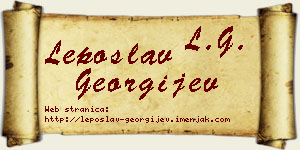 Leposlav Georgijev vizit kartica
